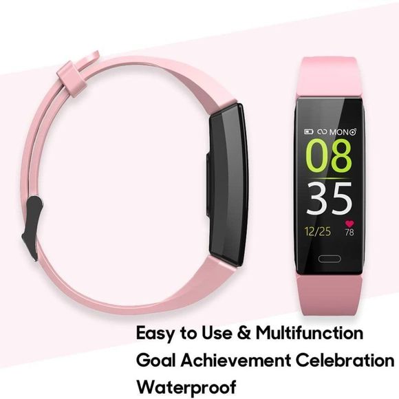 ZURURU Black Fitness Tracker - 1" Depth, 2" Height, 9" Length - Picture 2 of 10